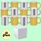 12 Pack 11 oz. METALLIC SILVER & GOLD Mixed outer & Handle- Ceramic Sublimation Mugs - Professional Grade - With Individual White Gift Boxes